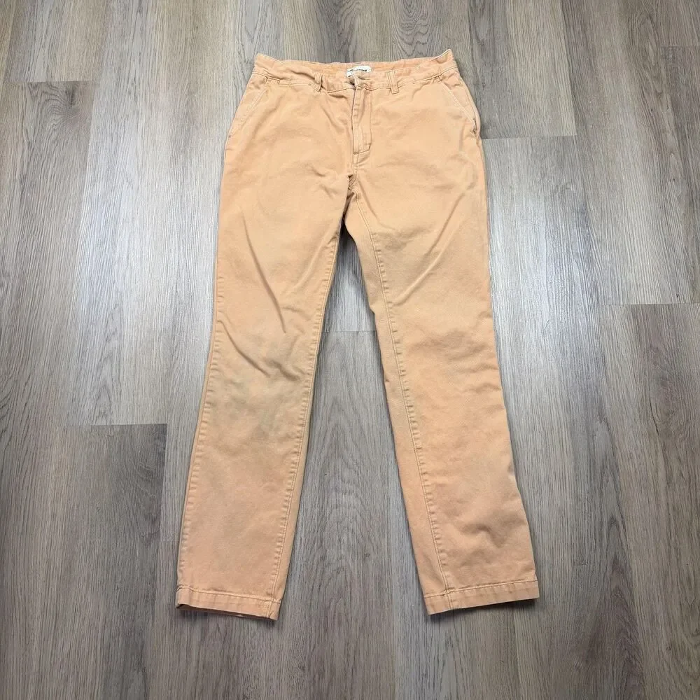 Taylor Stitch Pants Mens 31 Beige Foundation Canvas Chino Straight Leg Casual